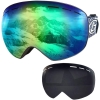 Gogle narciarskie, snowboardowe, OTG UV400 wymienne soczewk sztywny futerał [13180000407]